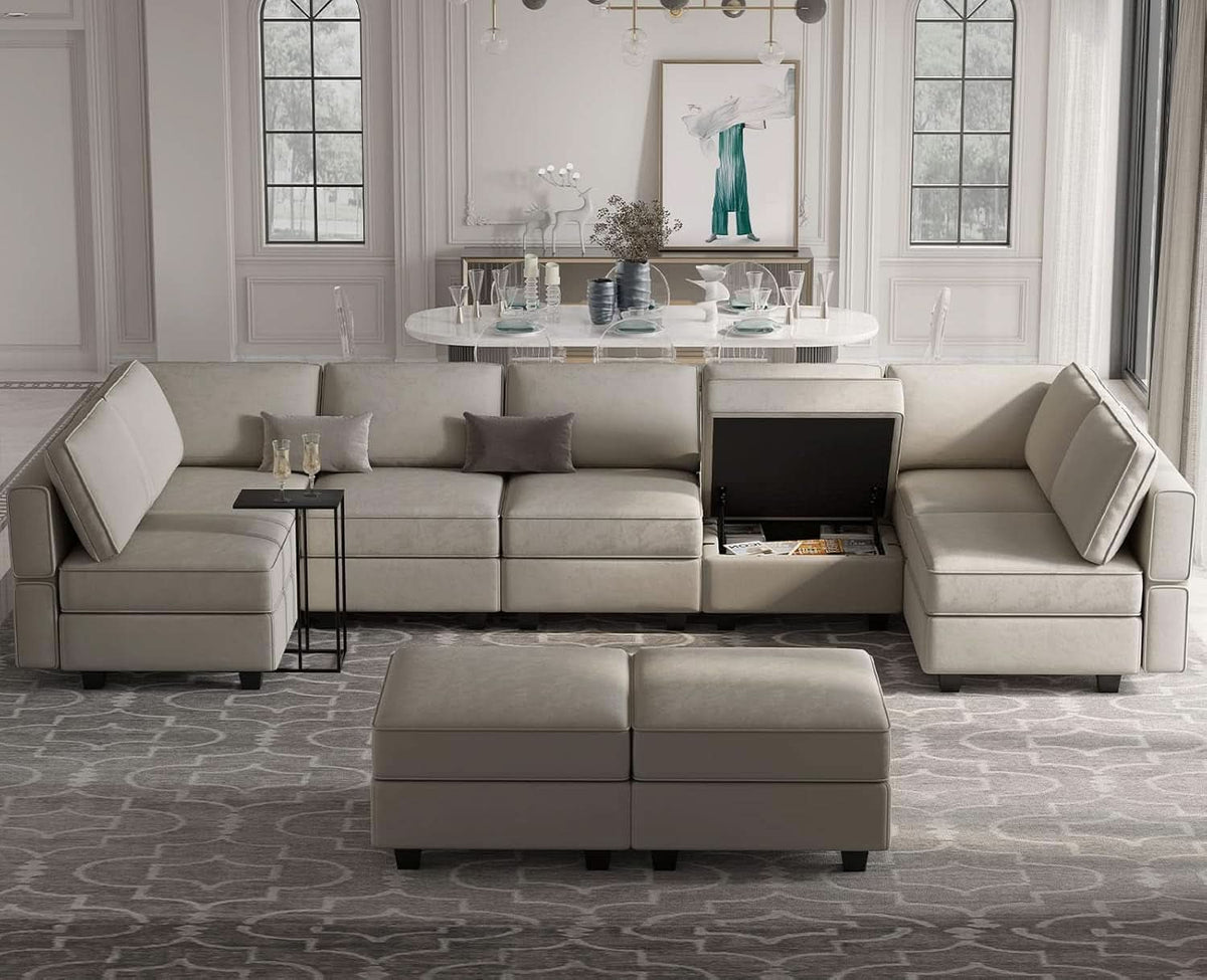 Stylish Modular Sectional Sofa with Reversible Chaise ShipItFurniture